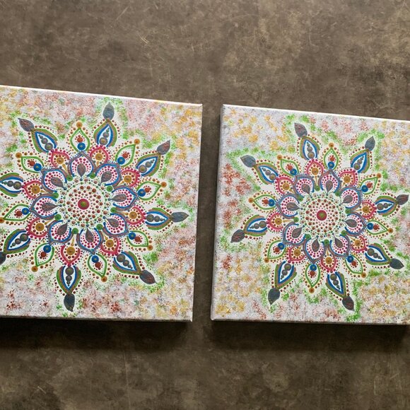 NEW Original Hand Painted Set 10x10" - Picture 1 of 11